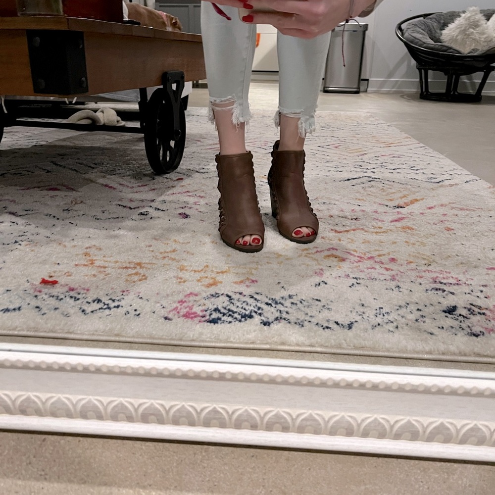 Brown booties brand new